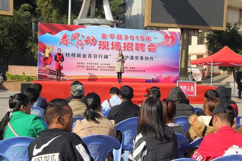 金平縣成功舉辦2019年首場 春風行動 勞動力轉移就業百日行動 暨 滬滇勞務協作 現場招聘會